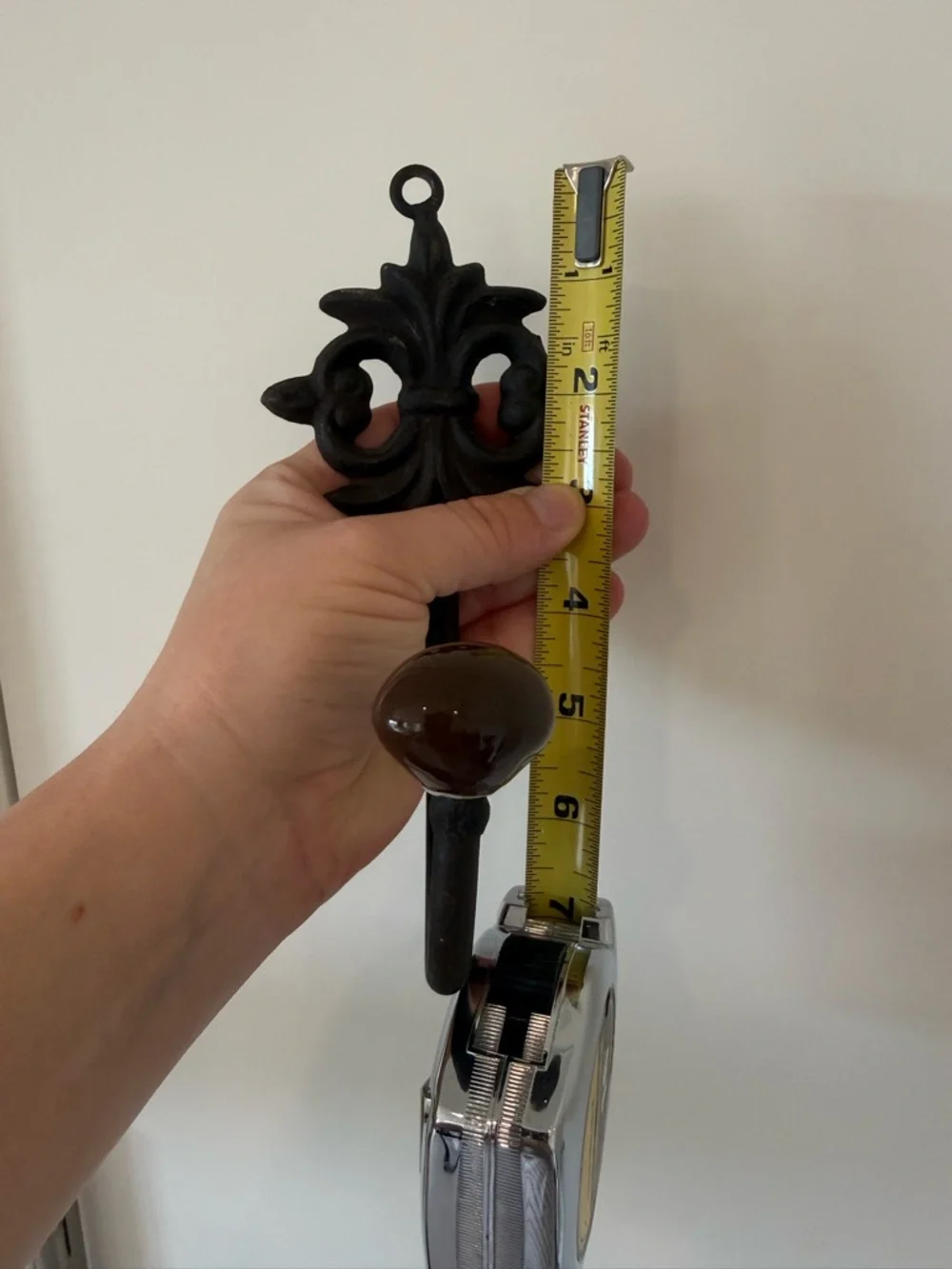 Decorative Wall Hooks in Black and Dark Brown - Set of 2 cast iron